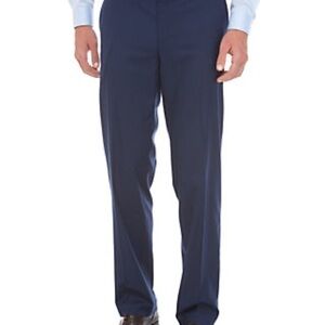Pre-Owned Calvin Klein Mens Navy Blue Comfort Waist Straight Fit Pants 3…
